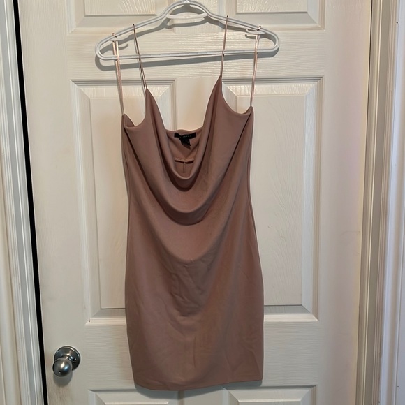 Spaghetti strap, scoop, neck, nude, mini dress - Picture 1 of 2